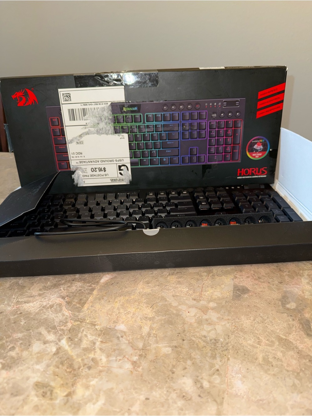 Redragon Horus Pro Wired 2.4G Mechanical Keyboard Open Box